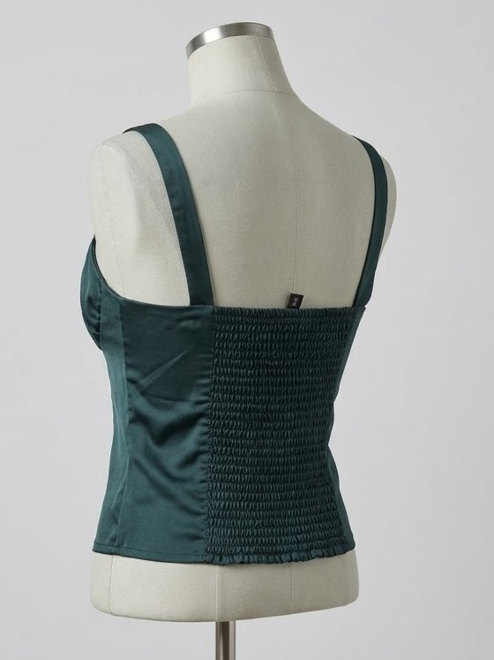 Dynamite Dark Green Satin Cami Top / Tank Top – Size P/S